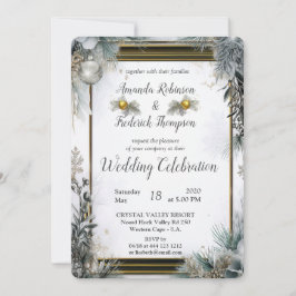 Unik snöflingformad vinter-design inbjudningar