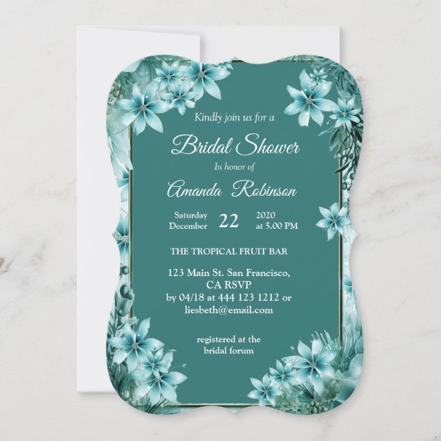 Unik snöflingsäsong inbjudningar (Framsida)