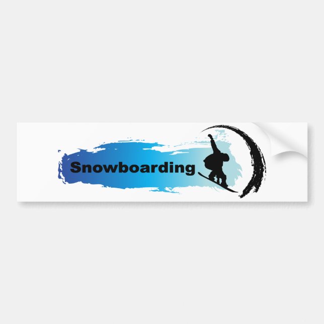 Unik Snowboarding Bildekal (Framsidan)