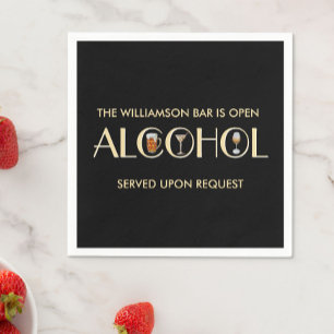 Unik Snyggt Beer Vin Martini Namn Pappersservett