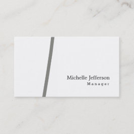 Unik Snyggt Grått White Modern Plain Simple Visitkort