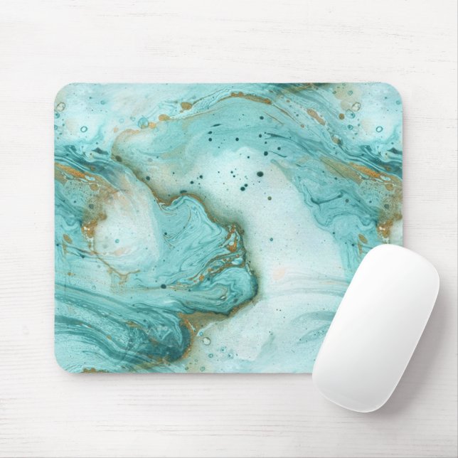 Unik Snyggt Modern Marble Swirls Motif Musmatta (Med mus)