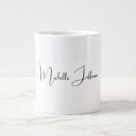 Unik Snyggt Modern Plain Calligraphy Jumbo Mugg