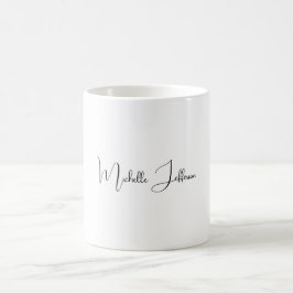 Unik Snyggt Modern Plain Calligraphy Kaffemugg