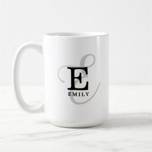 Unik Snyggt Namn och monogramtypografi Kaffemugg