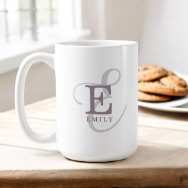 Unik Snyggt Namn och monogramtypografi Kaffemugg