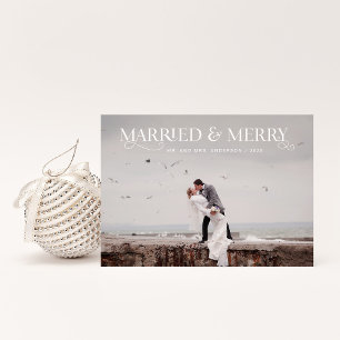 Unik Snyggt och foton Gift med och merry Julkort