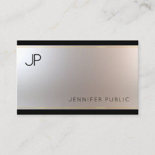Unik sofistikerad monogram Glamor Guld Silver Visitkort
