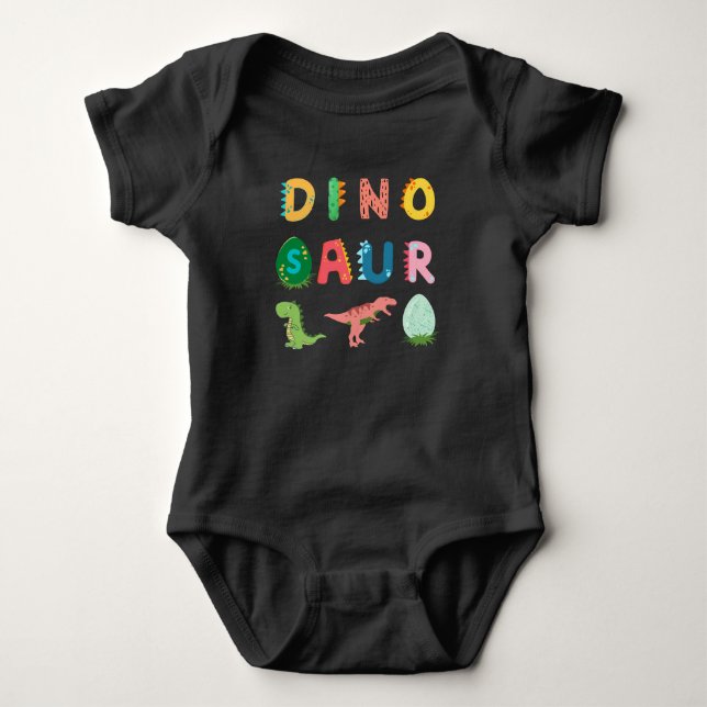 Unik söt, färglös, rolig dinosaurirök t shirt (Framsida)