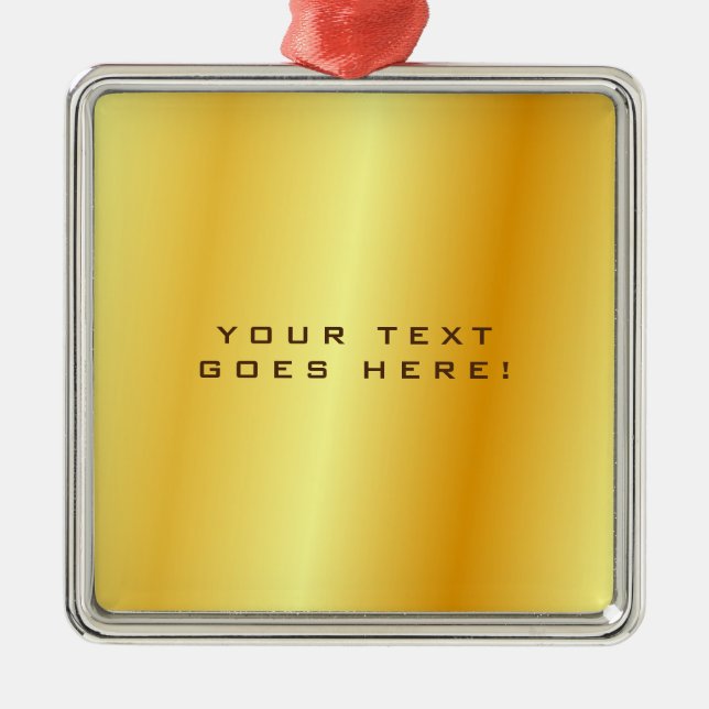 Unik Speciell bakgrund för Guld Färg Julgransprydnad Metall (Framsidan)