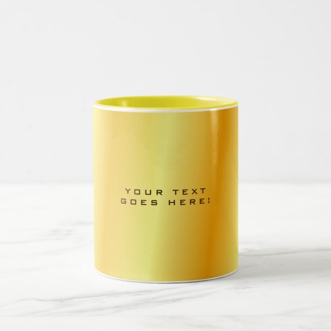 Unik Speciell bakgrund för Guld Färg Två-Tonad Mugg (Center)