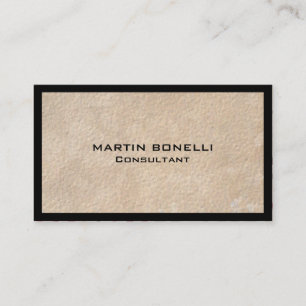 Unik Speciell Beige Black Gräns Plain Visitkort