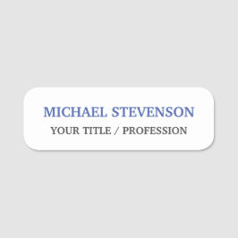 Unik Speciell, klassiskt blåvit Namnbricka