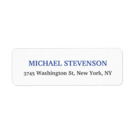 Unik Speciell, klassiskt blåvit Returadress Etikett