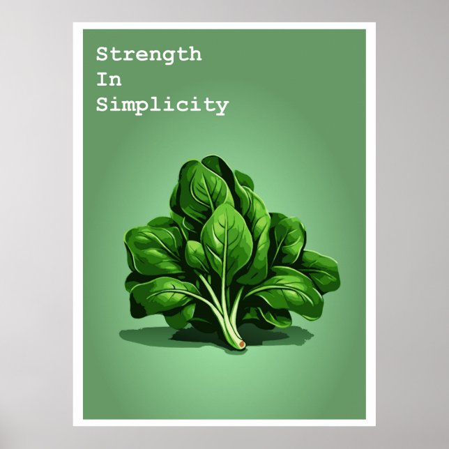 Unik spinach-poster poster (Framsidan)
