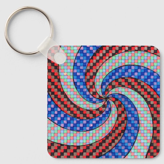 Unik spiraldesign för nyckelring (Framsida)