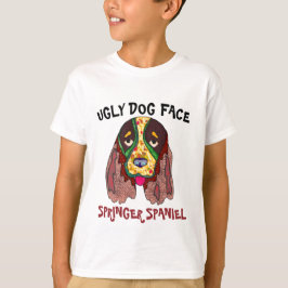 Unik Springer spanel ful hund ansikte T-Shirt