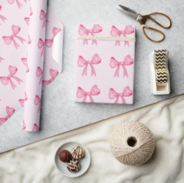 Unik stackning Papper med Rosa Bow Presentpapper