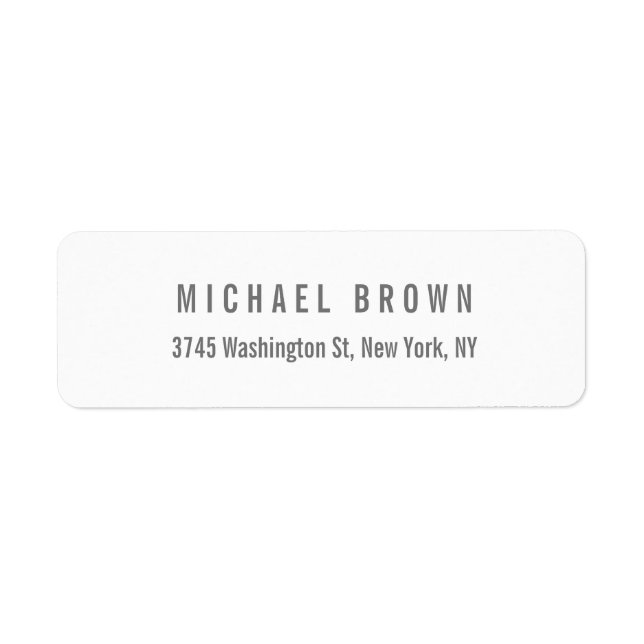 Unik standardminimalistisk Elegant av klassisk typ Returadress Etikett (Framsidan)