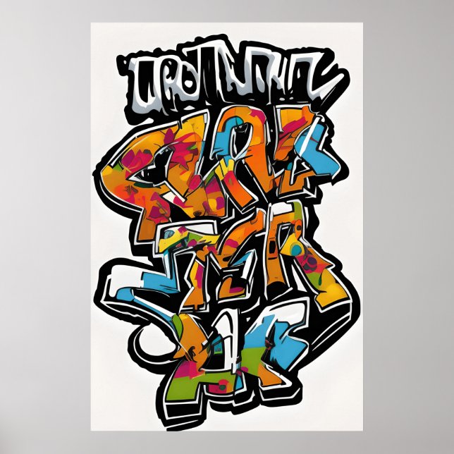 Unik Stil Graffiti Art Poster (Framsidan)