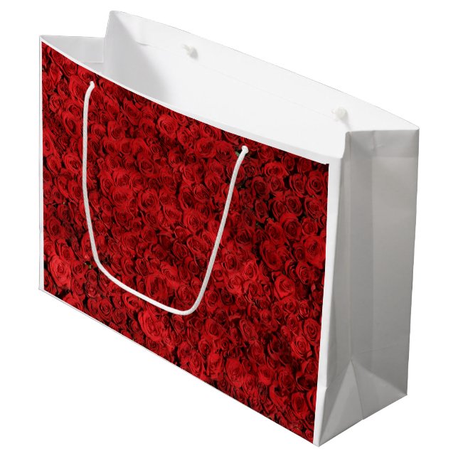Unik stor presentsäck för Flower Mönster (Framsidan Vinklad)