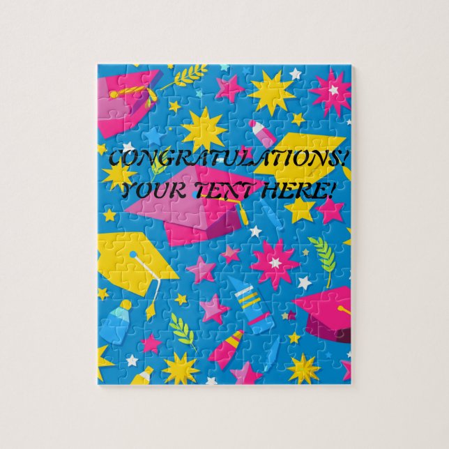 Unik Studenten-gåva för personlig Namn Pussel (Vertikal)