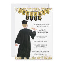 Unik Studenten-inbjudan, manlig blodig håring