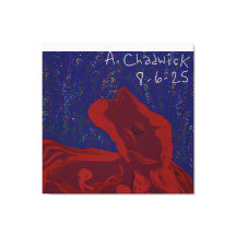 Unik superhjälte av röd Färgad, utretched Canvas A