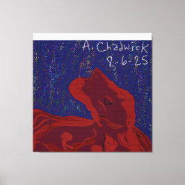 Unik superhjälte av röd Färgad, utretched Canvas A