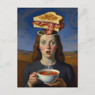 Unik Surreal Grilled Cheese och Soppa Vykort