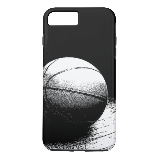 Unik svart vit basket Case-Mate iPhone skal (Baksida)