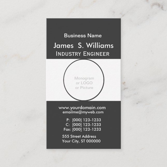 Unik svart vitMinimalist för rundad Shape Visitkort (Framsida)