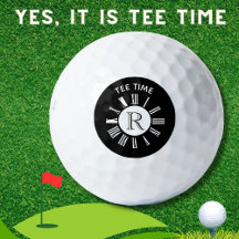 Unik svartvitt för tidsklocka, Monogram svart