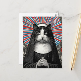 Unik syster Kitty katt-nunnan Vykort