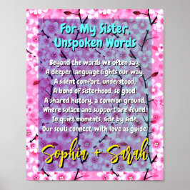 Unik systergåva | Dikt Poster för henne