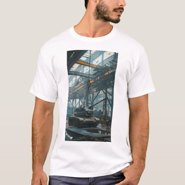 Unik Tank Crane T-Shirt (Framsida)
