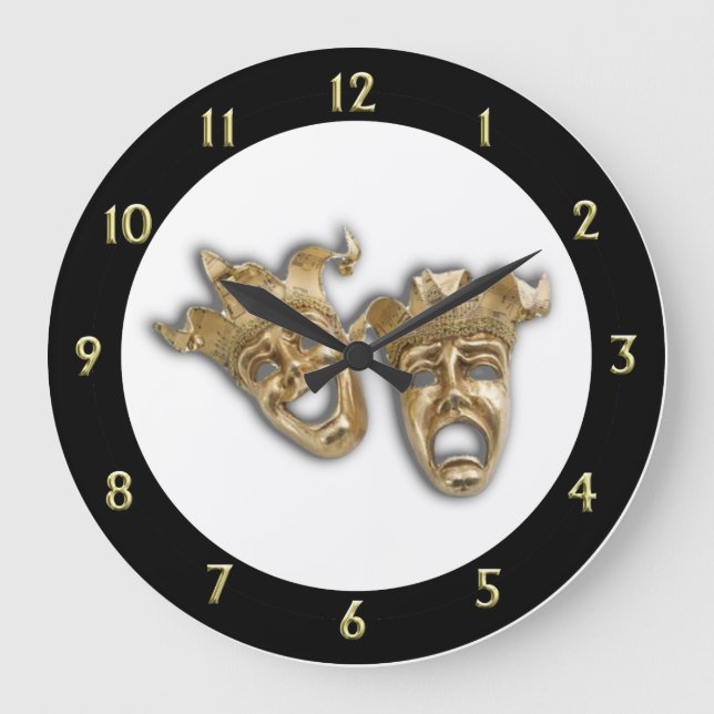 Unik teater för komedi och tragedi stor klocka (Framsida)