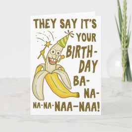 Unik Tecknad i Banana Humor Kort