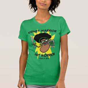 Unik Tecknad Kidney Warrior Superhjälte T-Shirt