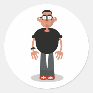 Unik Tecknade figurer Runt Klistermärke