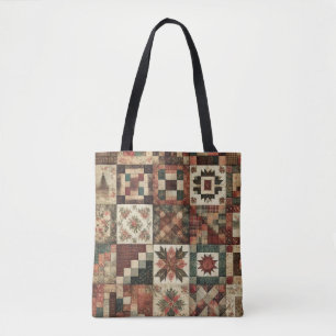 Unik Terracotta Quilt & Patchwork Rustic Retro Tygkasse