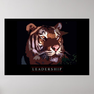 Unik tiger för motivation Poster skriva ut