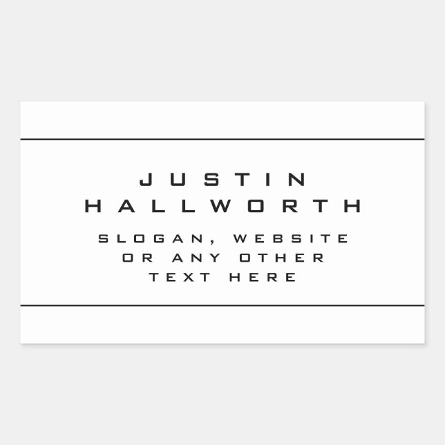 Unik Tittar svartvitt Rektangulärt Klistermärke (Framsida)