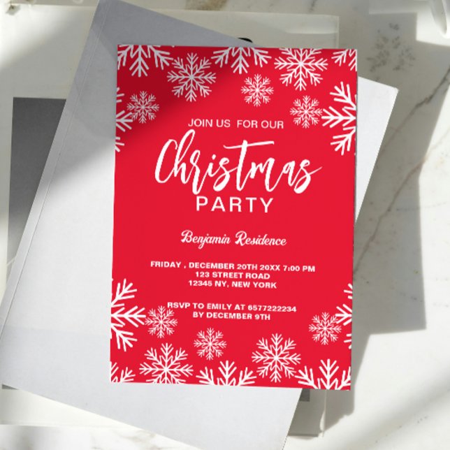 Unik traditionell jul-Party Inbjudningar (Unique Traditional Christmas Party Invitation)