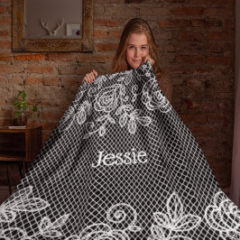 Unik, transparent Faux Floral-plats anpassad Fleecefilt