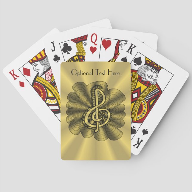 Unik Treble Clef Music Art Kortlek (Baksidan)