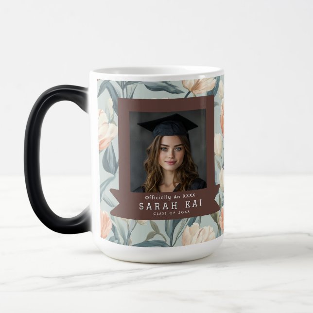 Unik Tulpanblomma Phd Examen Magisk Mugg (Vänster)