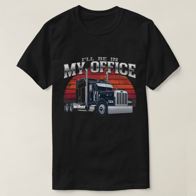 Unik utskrift av stora Office Lastbil Poster utskr T Shirt (Design framsida)