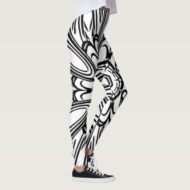 unik, vacker blomdesign leggings (Höger)