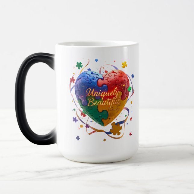 Unik vacker - Cute Autism Awareness Collect Magisk Mugg (Vänster)